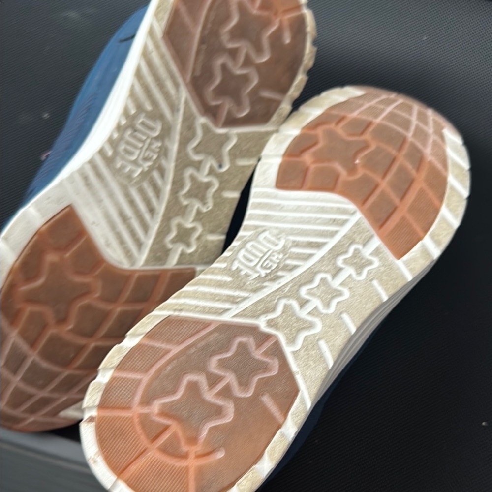 Hey Dude Blue and White Sneakers with Minimalist Design- worn once - Picture 5 of 7
